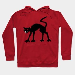 Scary Evil Red Eyed Halloween Cat Hoodie